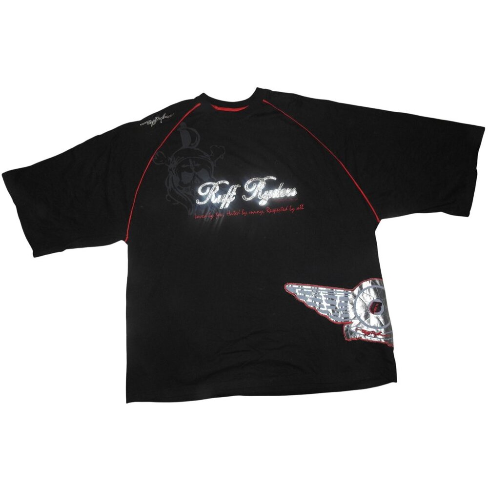 Vintage Ruff Ryders Millennium 2000 Black Short Sleeve Tee T-Shirt Men’s 6XL DMX